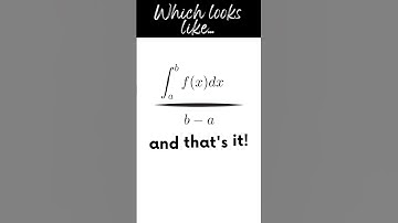 How to Remember Average Value of a Function (Calculus Concept)