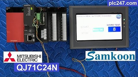 QJ71C24N & Samkoon HMI "RS232 Connection" Tutorial