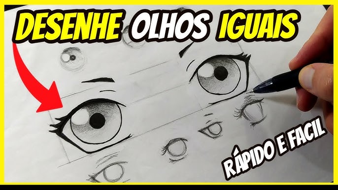 Tutorial De Desenho De Olho Humano. Olho No Estilo Anime. Pestanas Femininas  Ilustração Stock - Ilustração de jogo, bonito: 186271770