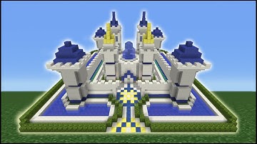 Minecraft Tutorial: How To Make A Disney Themed Castle Part 2/2