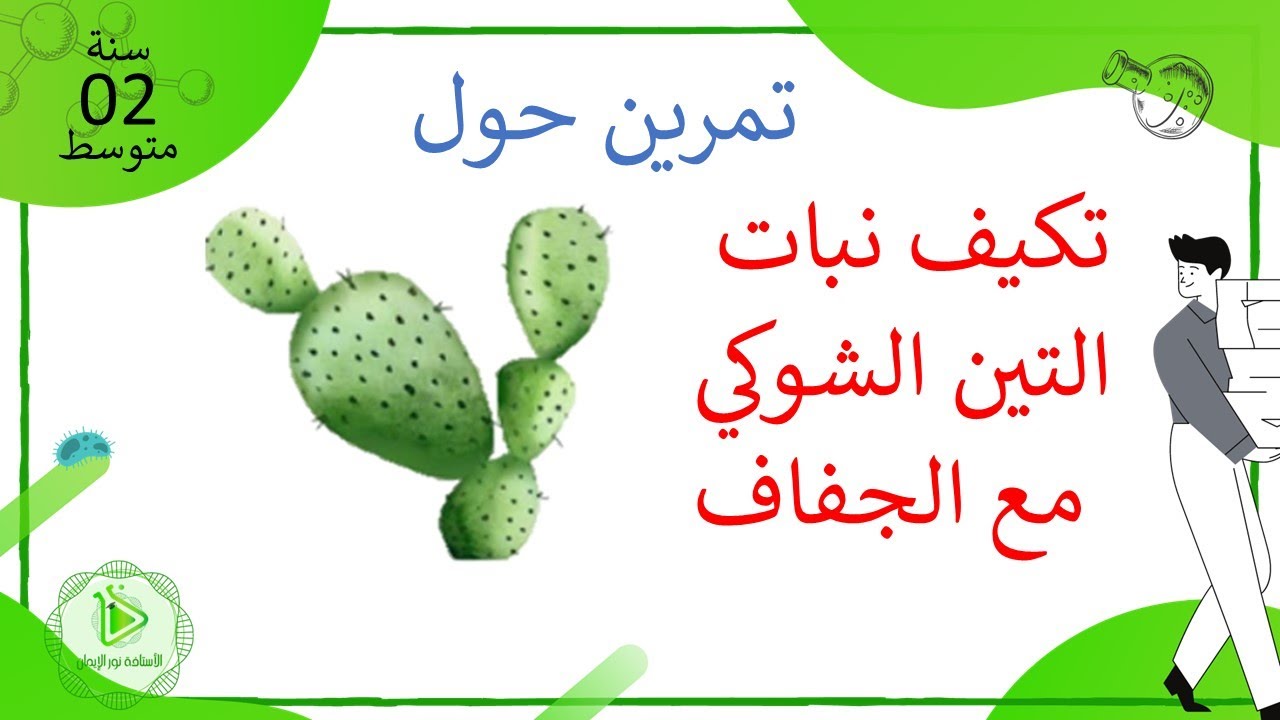 تمرين حول تكيف نبات التين الشوكي مع الجفاف علوم طبيعية سنة 02 متوسط