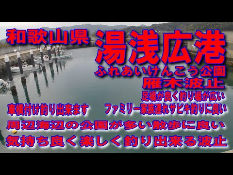 #155和歌山県湯浅広港ふれあいけんこう公園雁木波止名物湯浅醬油の町阪和自動車道湯浅御坊道路広川IC気持ち良く楽しく釣り出来る波止国道42号広川IC交差点周辺海辺公園が多い散歩に良車横付け釣り出来ます