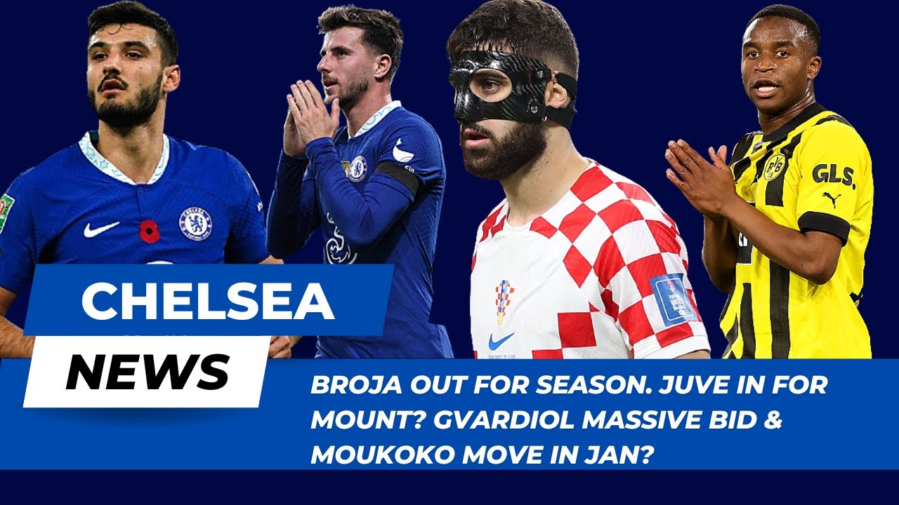 CHELSEA NEWS IN 5-MINUTES BROJA OUT, JUVE IN FOR MOUNT, MASSIVE GVARDIOL BID and MOUKOKO TARGETED! CHELSDAFT Fans Blog