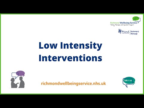 Low Intensity Interventions - Richmond Wellbeing Service