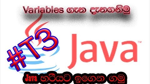 Variables in java(variabel ekak kohomada java waladi use karanne)#t3