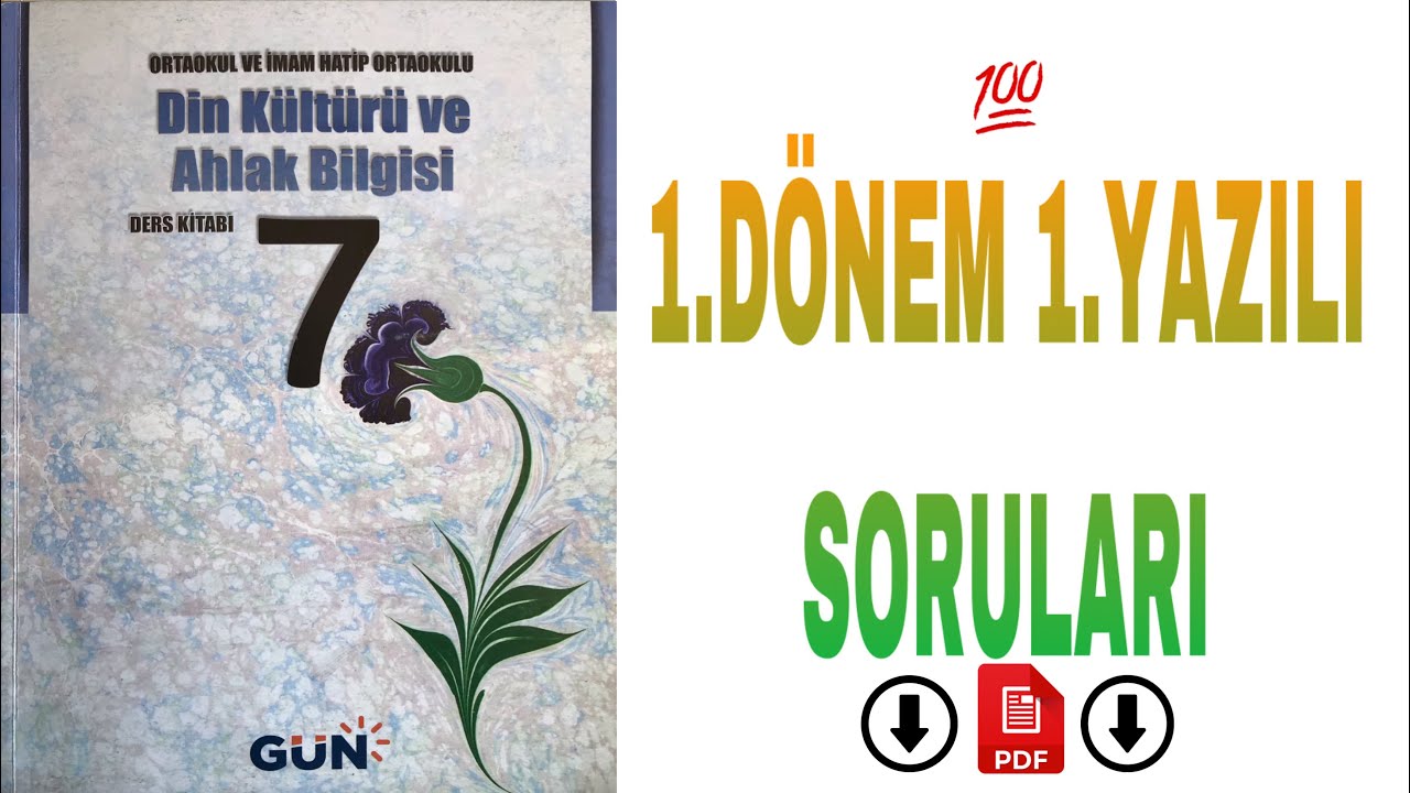 7.SINIF DİN KÜLTÜRÜ 1.DÖNEM 1.YAZILI SORULARI