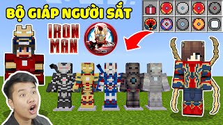 bqThanh Sở Hữu Thành Công Tất Cả Những BỘ GIÁP NGƯỜI SẮT IRON MAN Siêu Vip Troll Ốc Trong Minecraft