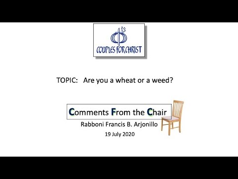 COMMENTS FROM THE CHAIR with Bro Bong Arjonillo - 19 July 2020