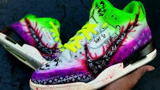 CUSTOM JORDAN 3 JOKER!!(CUSTOM SHOES 