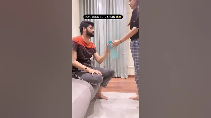 when he is angry 🫣❤️😍 #shorts #couple #cute #romantic #husband