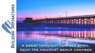 Constant Contact Email Marketing Newsletter Example from the Newport Beach Chamber by Mark Mikelat
