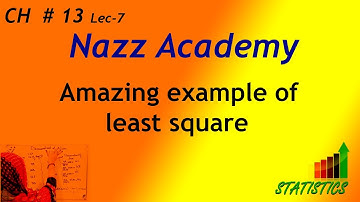 Amazing example of least square ch 13 lec 7