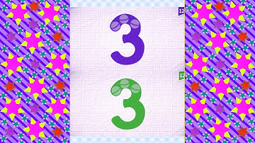 Endless Numbers Count 3 G major Effect RGB Color Filter Bevel Effect.