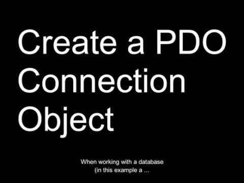 Create a PDO Connection