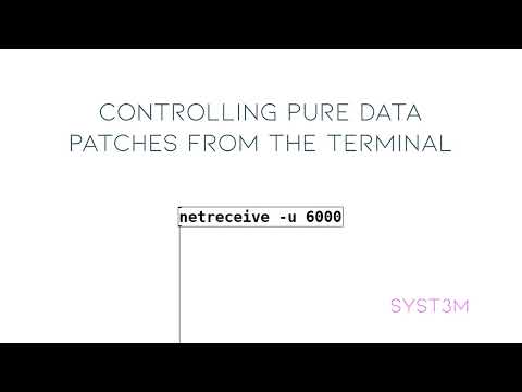 Controlling Pure Data from the terminal.