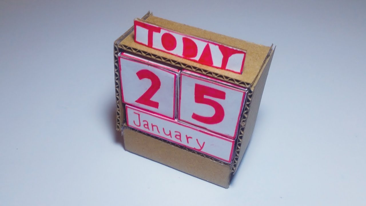How to Make a Cardboard Calendar DIY Life Time Calendar From