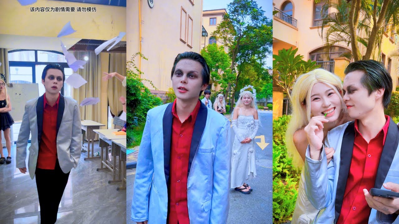 小丑无奈的离开了#小丑 #天使