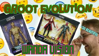 Groot Evolution and Wanda Vision Marvel Legends