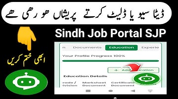 Data Save error Sindh job portal 