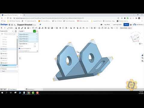 MPA: Support Bracket Onshape - YouTube