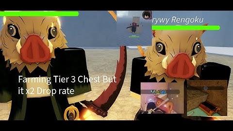 Project Slayer farming tier 3 Chest in Public but it X2 drop rate