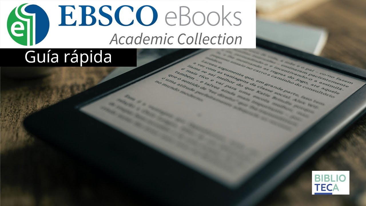 EBSCO eBook Academic Collection Guía rápida YouTube
