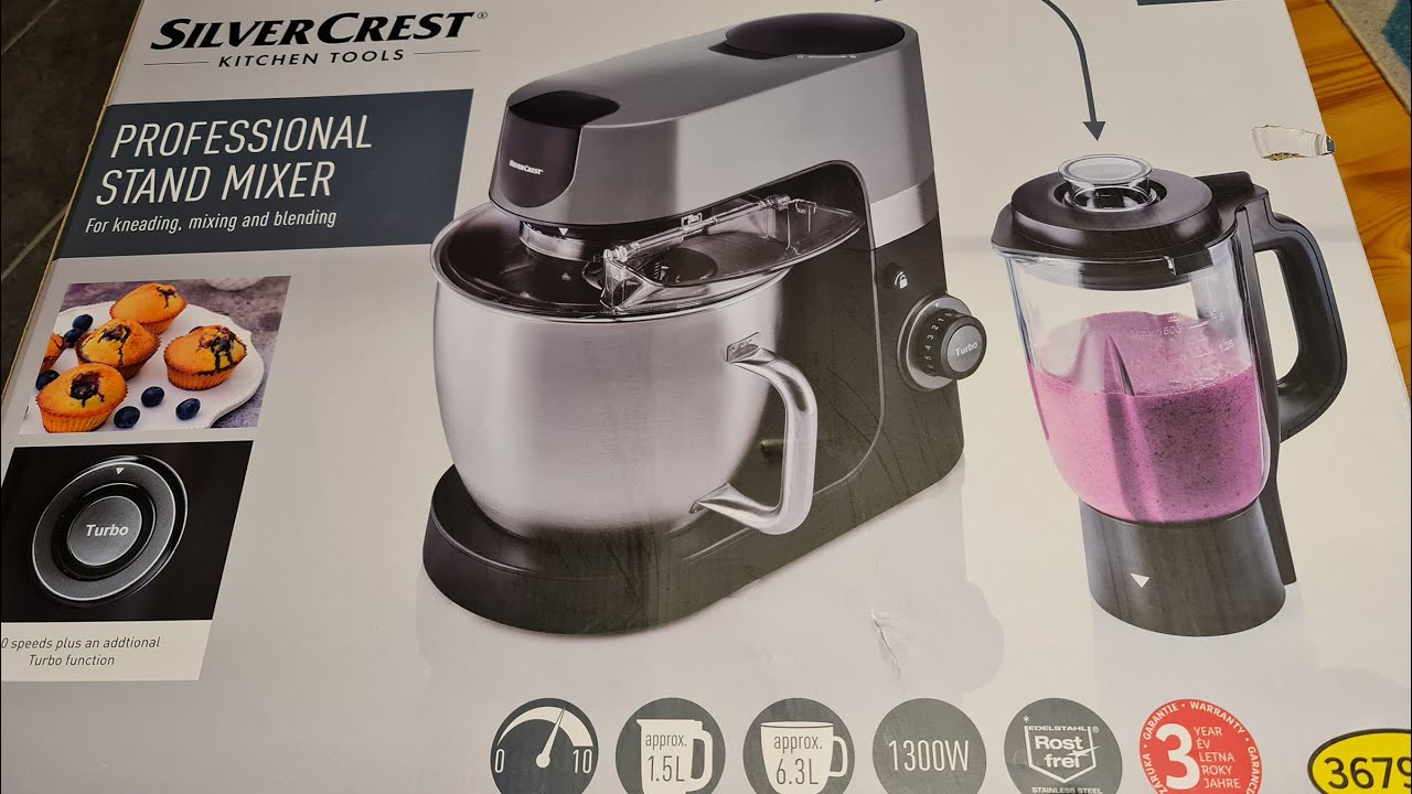 Skadelig gennemse prop Unboxing SilverCrest / LIDL / Profi Konyhai Robotgép / Professional Stand  Mixer SKMP 1300 D3 - YouTube