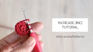 How to crochet sc INCREASE (inc) tutorial: Basic Amigurumi Stitch for Beginners|by AmiLandiaPatterns