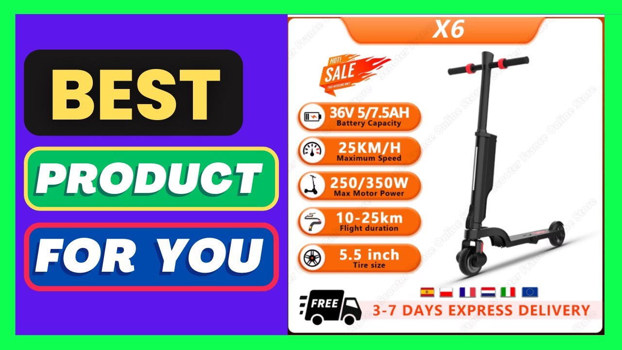 X6 Electric Scooter, 250/350W Motor,36V 5/7.5AH Removable Battery,