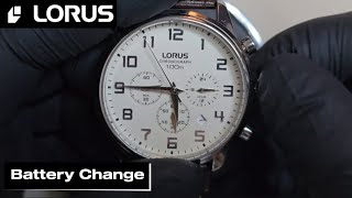 How to Change Battery in Lorus Watch | Lorus Gent Sport Chronograph RT341GX9 Battery Replacement