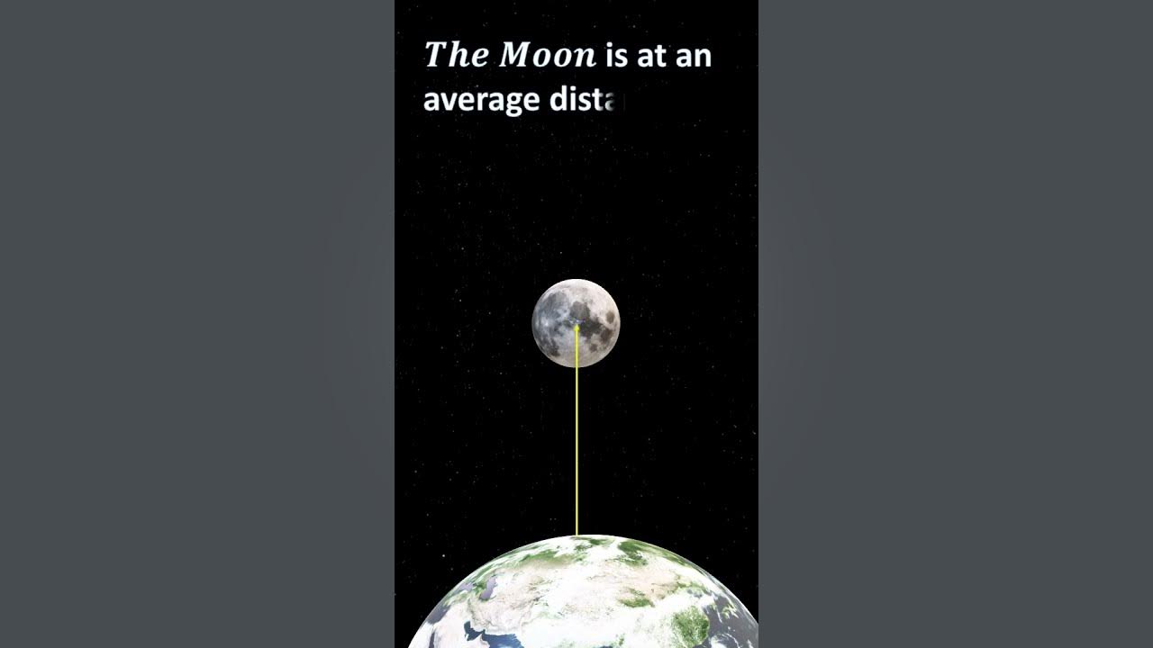 How far away is the moon from the earth earth moon ytshort youtube