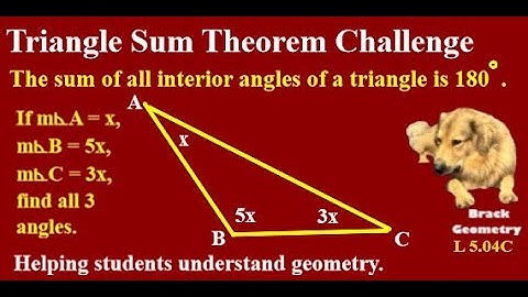Triangle Sum Theorem Challenge   #math #trianglesumtheorem #interiorangles #triangles #brackgeometry