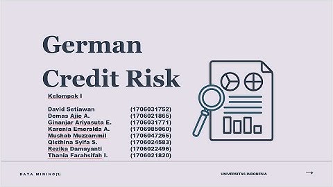Tugas Data Mining Kelompok I - German Credit Risk