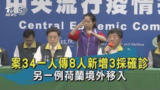 【TVBS新聞精華】 20200310 案34一人傳8人新增3採確診     另一例荷蘭境外移入