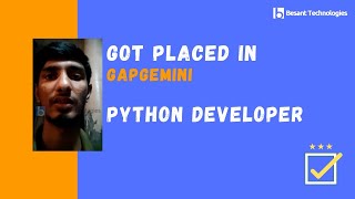 Besant Technologies Porur Review | Harsha Got Placed in Capgemini After Completed Python Course