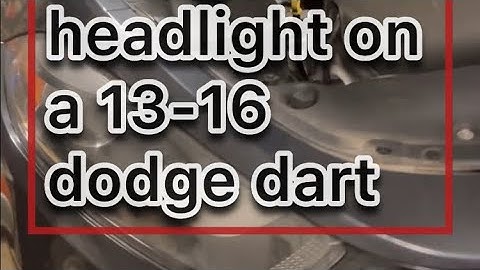 How to change a headlight on a 2013-16 dodge dart- EXTREMELY EASY!