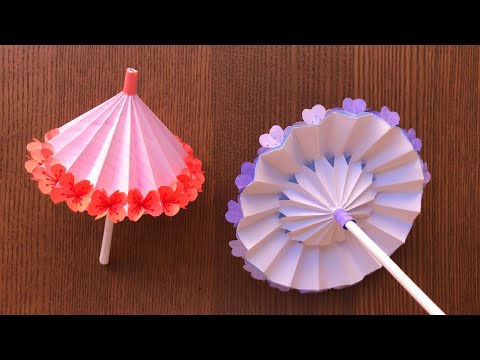 How to make a paper umbrella that open and close | Flower POP UP