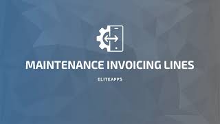 EliteApps: Maintenance Invoicing Lines