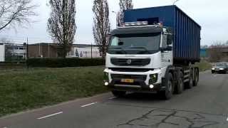 Volvo container dumptruck at Venlo NL 7-3-2014.