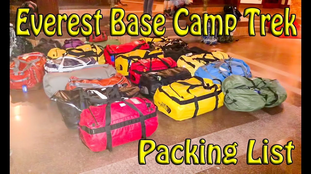 everest base camp trek kit list
