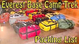 Comprehensive Everest Base Camp Trek Gear List