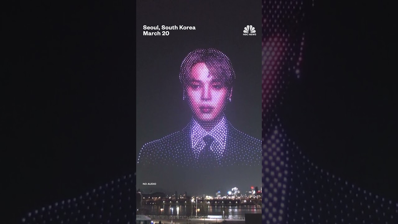 Drone show marks BTS comeback in Seoul