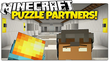 Minecraft | PUZZLE PARTNERS! | TWO PLAYER PARKOUR! (Minecraft Custom Map)