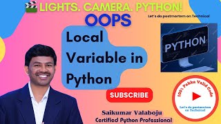 8.Local Variables in Python | Understanding Scope and Lifetime