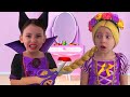 Alice Dress Up as Rapunzel and plays with magical mirrors | best Princesses Stories