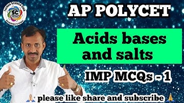 AP POLYCET - 2021 | MCQ TEST - 3  | acids bases and salts