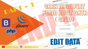 PHP MYSQL : CARA MEMBUAT FORM INPUT DATA KE DALAM DATABASE MYSQL (CRUD) "UPDATE DATA" PART - 3 END‼️