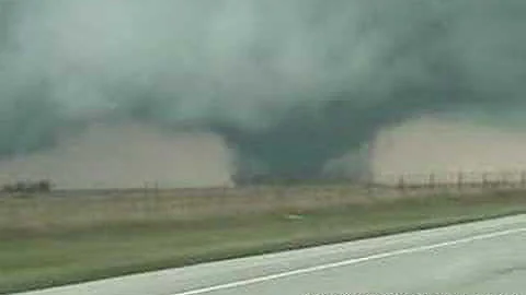 Throckmorton, TX tornado video!  Monster 1/2 wide ...