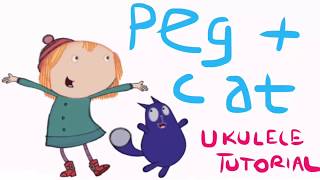 Peg Cat Theme Song Ukulele Tutorial Real