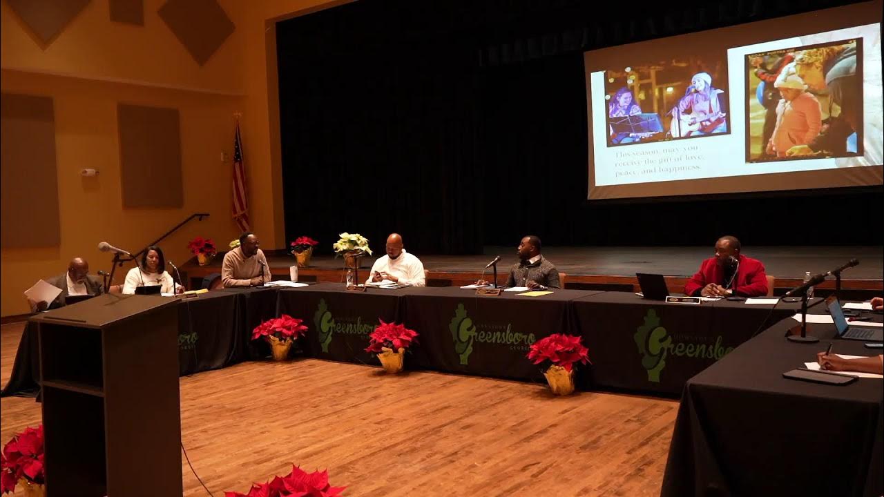 Meeting of the Mayor and City Council, Greensboro, GA December 19, 2022
